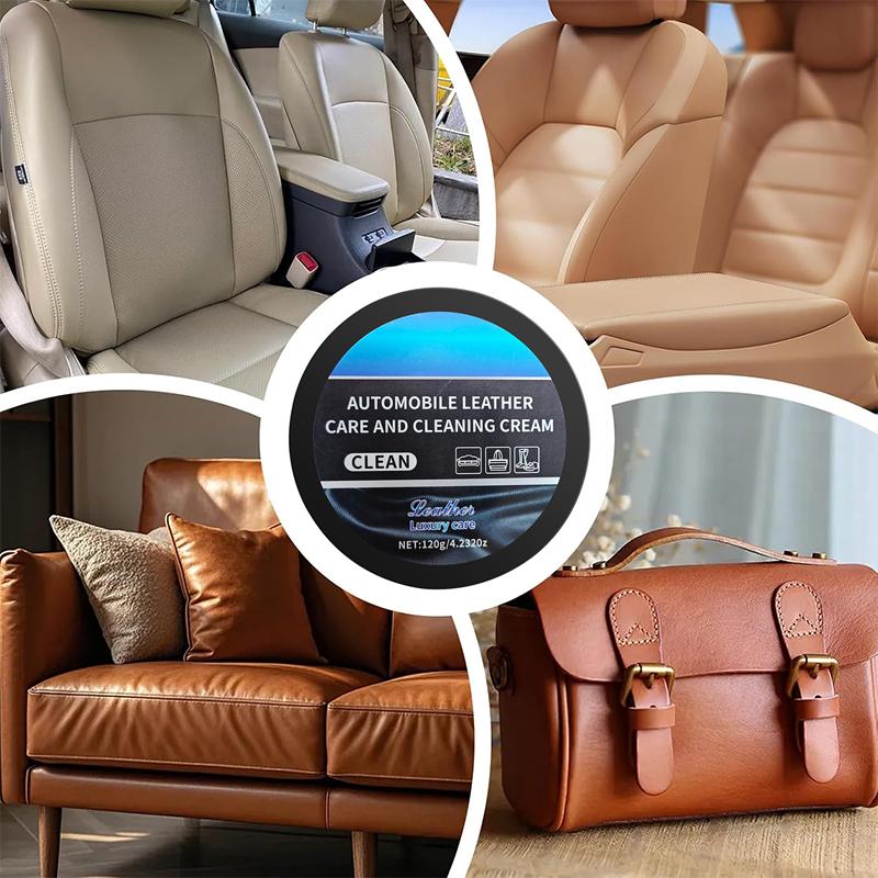Krim Pembersih & Perawatan Jok Kulit Mobil - Penghilang Noda Tanpa Bilas Pelembab & Pelindung Interior