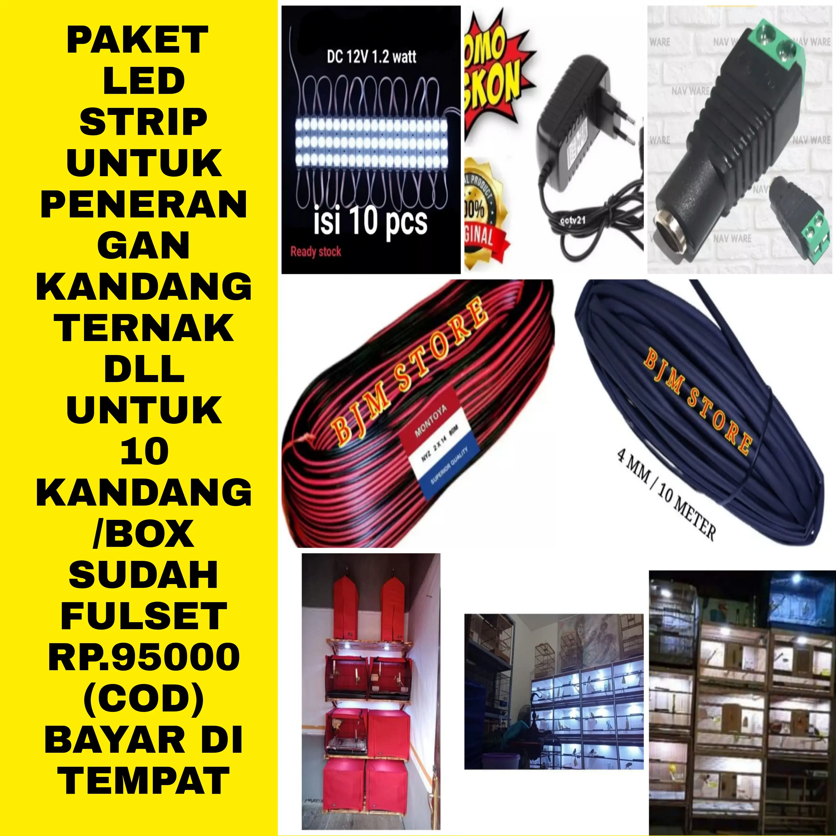Lampu led strip fulset tinggal rakit