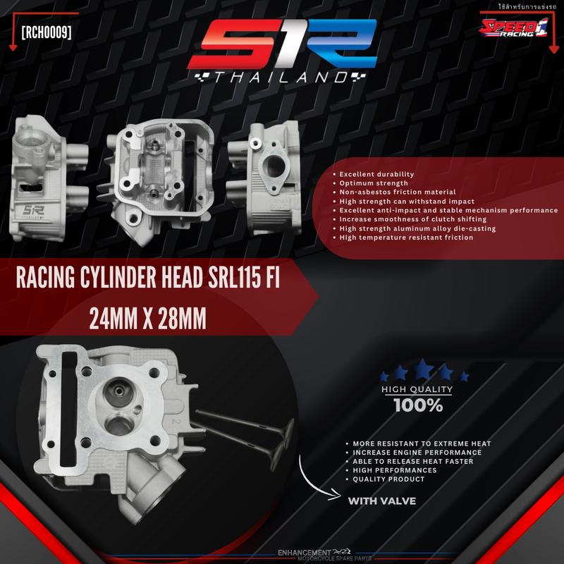 S1R RACING CYLINDER HEAD SRL115 FI 24MM X 28MM - TikTok Shop Malaysia