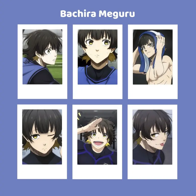 Polaroid Anime Blue lock Bachira meguru isagi nagi chigiri rin itoshi 0