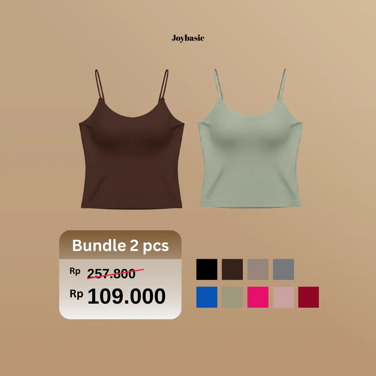 PAKET 2【Dark Coffee+Sage green】