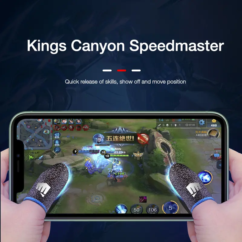 HG Finger Sleeves cho Gaming, Gamer Thumb Sleeves Mobile Gaming Stabilizer Hỗ trợ nén tay áo, PUBG Găng tay ngón tay cho Găng tay chơi game COD Điện thoại di động 5