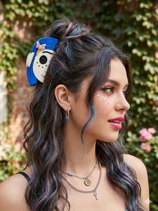 1 pieza de garra para el cabello con junta de acetato, pinza tipo tiburón elegante de doble cara para peinados hacia arriba, accesorio de moda para mujeres
