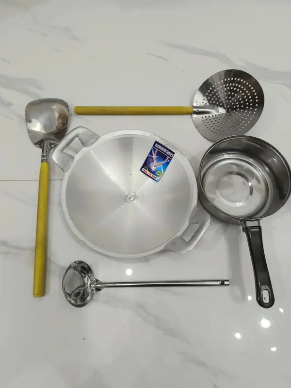 Paket Masak Lengkap Wajan Panci Serok Sutil Murah Alat Aluminium Buah Dapur Kitchenware 8