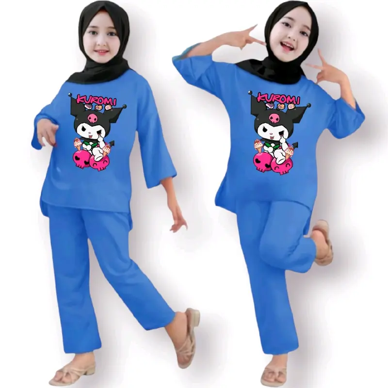 SETELAN ANAK VIRAL USIA 2-12thn KUROMI PINK 3