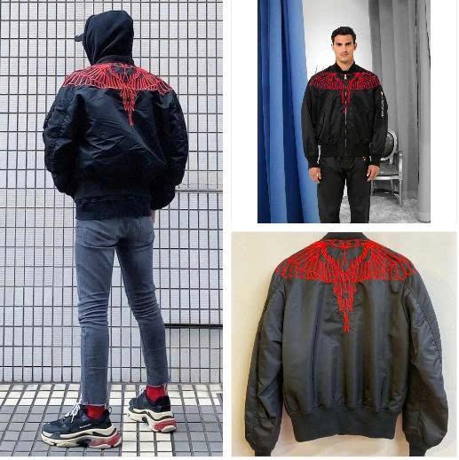 Áo khoác Bomber Gió 2 Lớp Nam Nữ Burlon Cánh Chim Đại Bàng Phối Khóa Tay Chống Nước Cản Gió