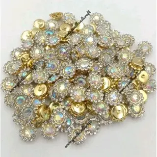 Payet Cangkang / Diamond Cangkang / Bunga Lapis Bulat 8mm Cangkang emas +1000pcs