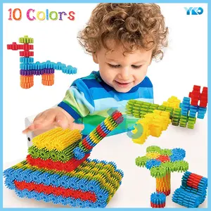 YKO DIY Gears interlocking Learning Set,Construction Toy set - BuildingKids Toys 10 Colors