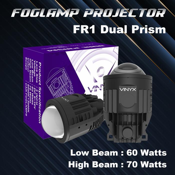 Jual Foglamp Projector Vinyx FR1 Dual Prism Lensa LED Projie BiLED 3 ...