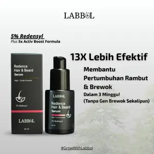 Labbol Redensyl 3% 5% Penumbuh Rambut Brewok Jambang Alis Perawatan Rambut Rontok Kumis Original Bpom