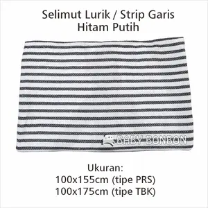 Selimut Lurik Gajah Perisai Tombak Salur Hitam Blanket Single Rumah Sakit Klinik