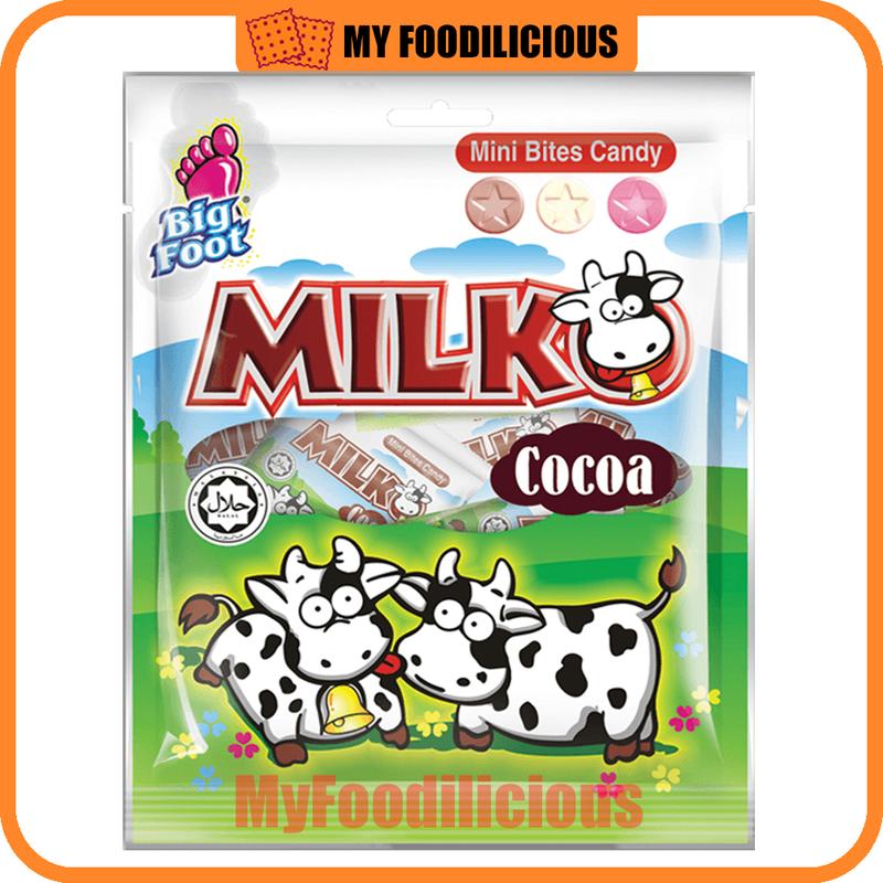 Big Foot Milko Mini Bites Candy Milk / Cocoa / Strawberry 60g Individual Packs 3