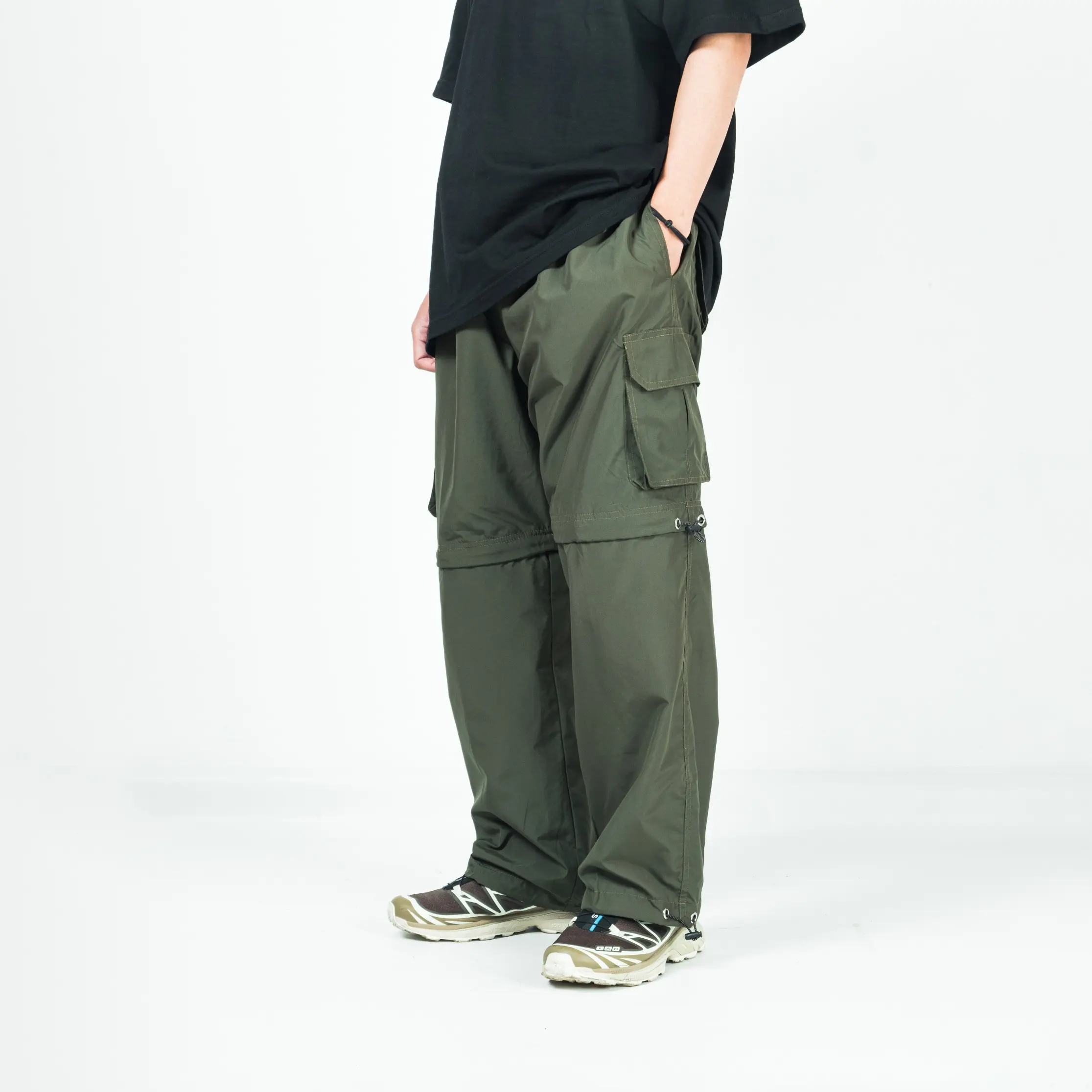 CELANA PANJANG CARGO ARMY TRACKPANTS / CELANA TRACKPANT CARGO / TRACK PANTS CARGO / CELANA CARGO / CELANA PANJANG SAMBUNG Pria Casual regular
