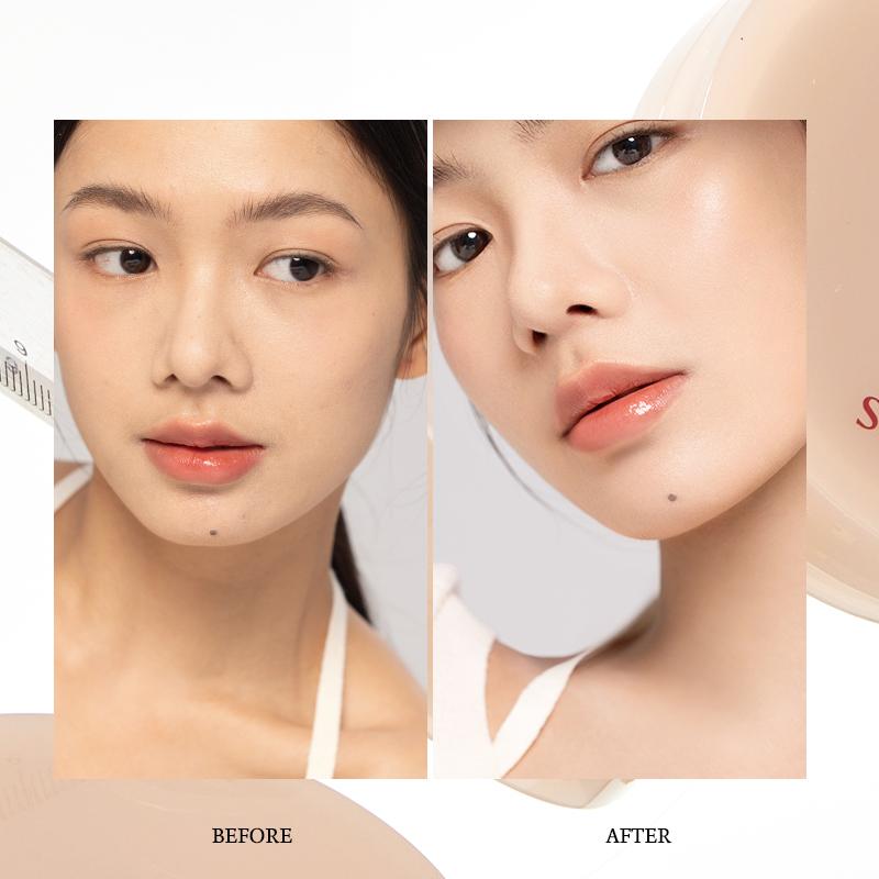 SIMPREF Brightening Cushion 2 In 1 Makeup & Skincare Foundation Hasil Matte High Coverage Long Lasting Oil Control Transferproof Minim Oxidasi 4