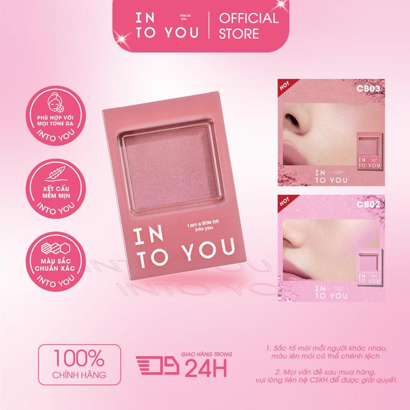 (KOL/KOC) Má Hồng Đơn Sắc INTO YOU Cảm Giác Mát Mịn Màu Lên Đều Dễ Tán CB 3.3g
