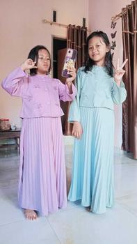 Product Review of Dungdungkids Gamis Anak Aurora Coquette 2 in 1 Knitt Plisket 3 - 11 Tahun from a**a 0