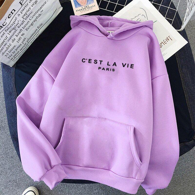 Product Introduction of Women's Hoodies Full Sleeve Hoodie Letters Print Sweatshirt Cool Women Hoody Female Itself Sudaderas Student Hoodies 5