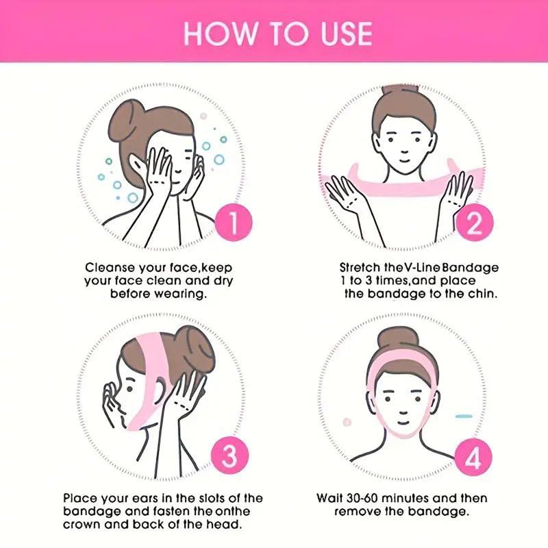Product Introduction of SENSIOHOME V Line Face Lifting Strap for Double Chin Reduction,Face Lifting Sculpting,Adjustable Skincare Tool Sleeping Mask Strap Band for Women and Men. 9