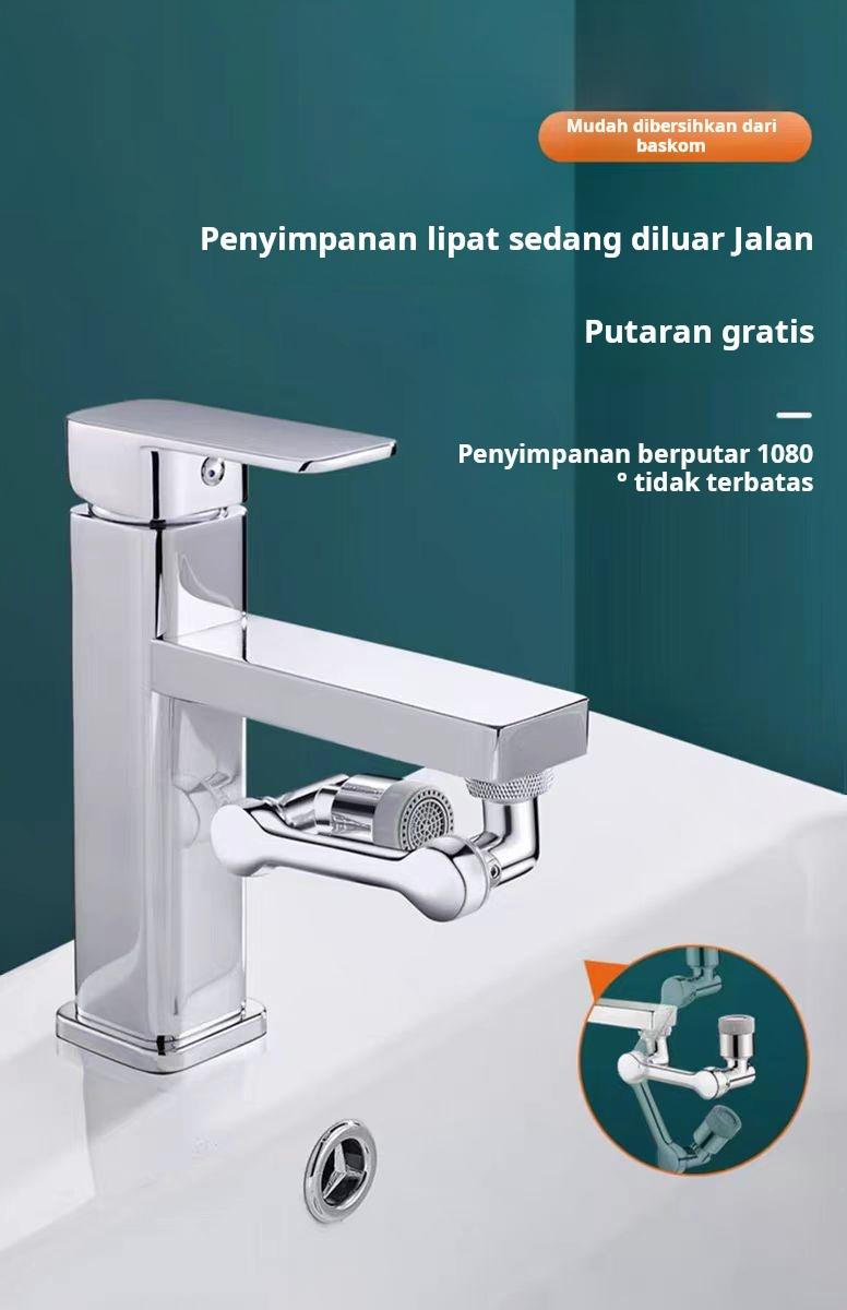 Ekstensi keran dapur, lengan robot universal, keran, adaptor multifungsi wastafel, aerator anti percikan