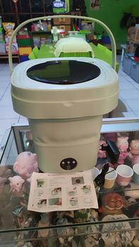 Product Review of Mesin Cuci Lipat Mini Portabel / Mesin Cuci Lipat Otomatis 10.5L / Pengering Sterilisasi Cahaya Biru / Mesin Cuci & Kering All-in-One from D**i i** 0