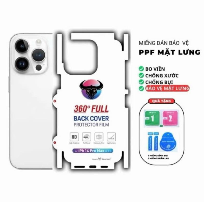 Miếng Dán Mặt Lưng Iphone PPF Trong Suốt Chống Xước Dành Cho Iphone 18 17 16 15 14 13 12 11 ProMax Pro Plus X Xs XsMax
