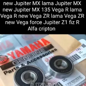 paket 2 buah bearing Yamaha 6301 untuk roda belakang motor Yamaha Jupiter z lama Jupiter z new Jupiter Z1 Jupiter MX lama Jupiter MX new Jupiter MX 135 Vega R lama Vega R new Vega ZR lama Vega ZR new Vega force Fiz R Alfa cripton