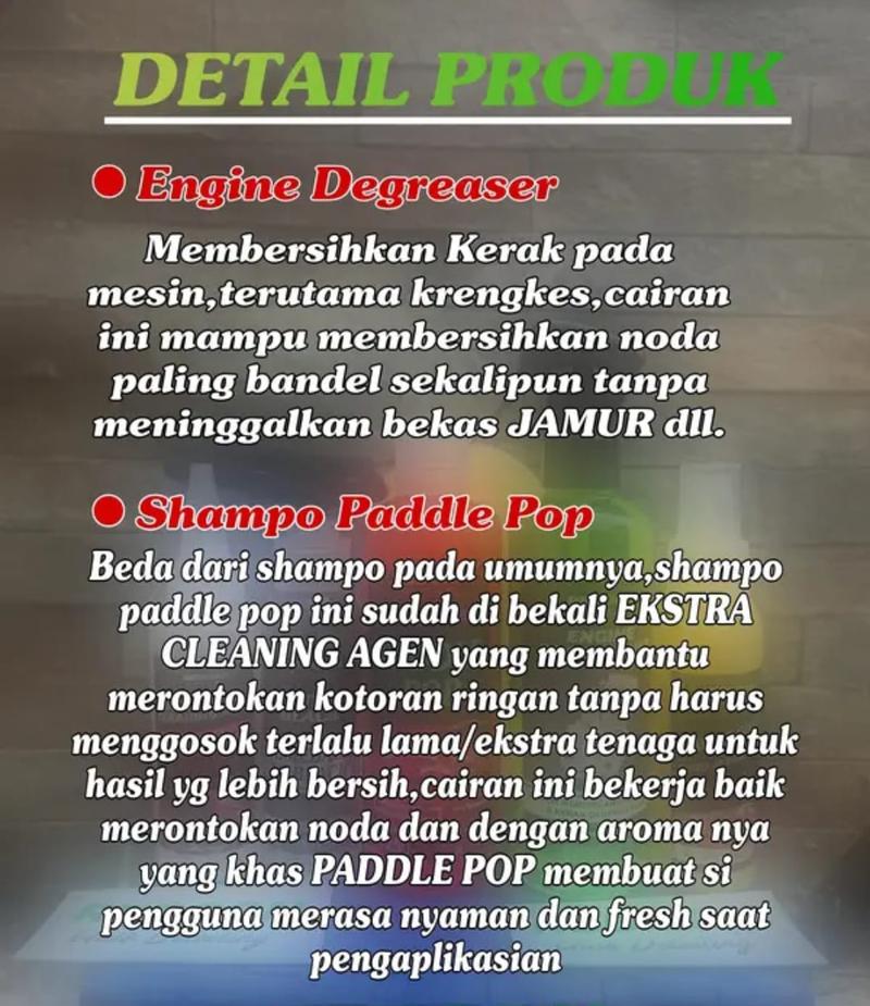 Product Introduction of Paket Lengkap Perawatan Kendaraan Bubble Gum Paket Cuci Perawatan Kendaraan Motor Dan Mobil 29