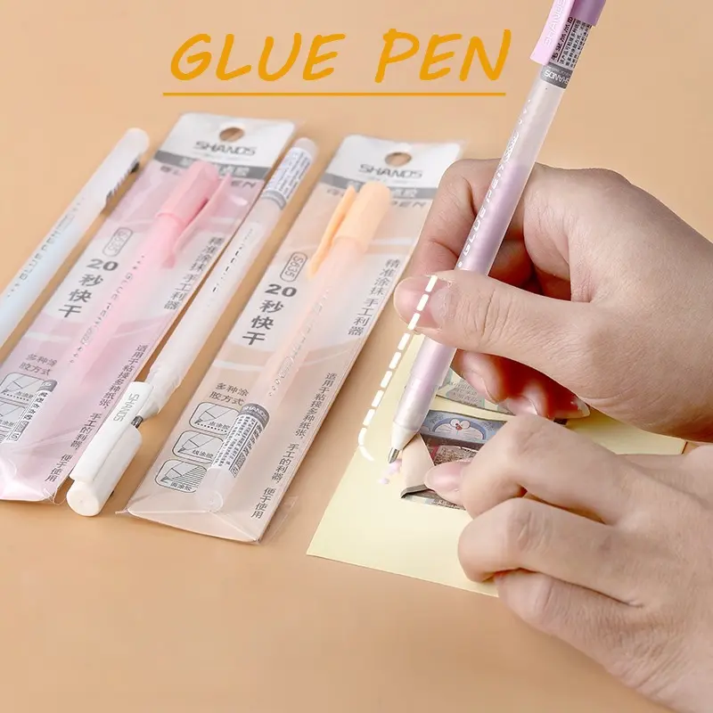 1PC Color Handmade Glue Pen Dot Glue Pen Quick-drying LiquidGlue Children DIY Pen Type Dot Glue Student Stationery