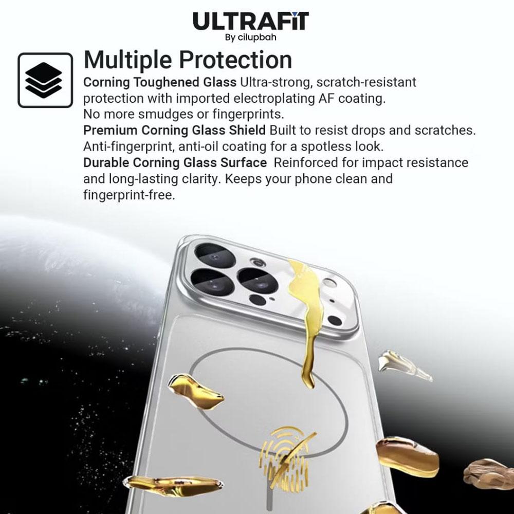 [Case Berubah Menjadi 17 ProMax]  MagGlass Magnetic Case Untuk Iphone Case Compatible Iphone 11 12 13 14 15 16 17 Pro Plus Max [Hanya Case Pelindung Belakang Handphone]