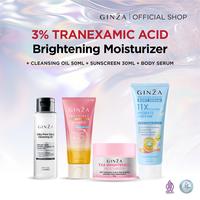 Gambar FYC - Ginza Daily Glow Essentials Set  | Ginza Cleansing Oil 50ml + Ginza 3% Tranexamic Acid Moisturizer TXA + Sunscreen 30ML + Body Serum 180ml [ISI 4 PCS] - Ungu+Pore50ml+TXA+SS dari Ginza Beauty_NEW Kab. Tangerang 5 Tokopedia