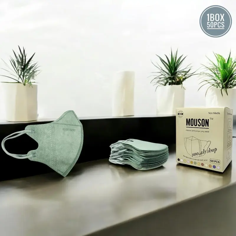 DUCKBILL MOUSON 4PLY ISI 1BOX 50pcs Mask Masker 2