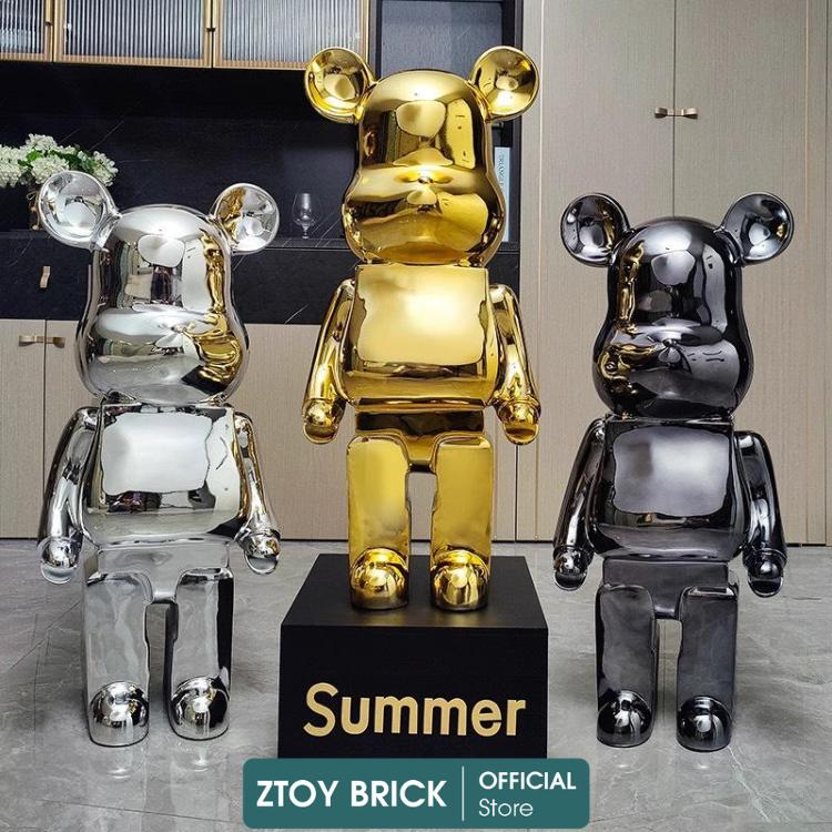 TƯỢNG MÔ HÌNH GẤU BEARBRICK VÀ 18CM 28CM 35CM 50CM CHẤT LIỆU GỐM MẠ TĨNH ĐIỆN…