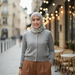 Cardigan Knit Import Gold Button Old Money Look Bahan Halus Lembut