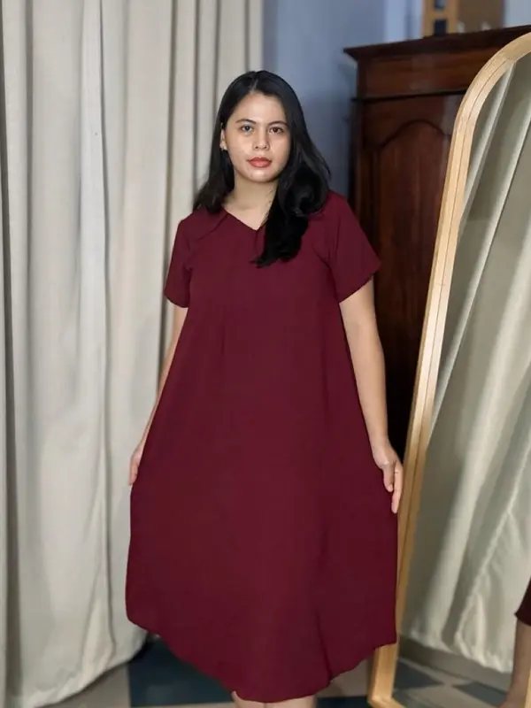 Daster Nona Bahan Crinkle Airflow Dress Nyaman Tidur 4