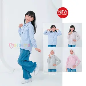 Atasan Anak Perempuan kemeja Lengan Panjang Terbaru Kekinian Usia 4 sampai 14tahun Kids Fashion