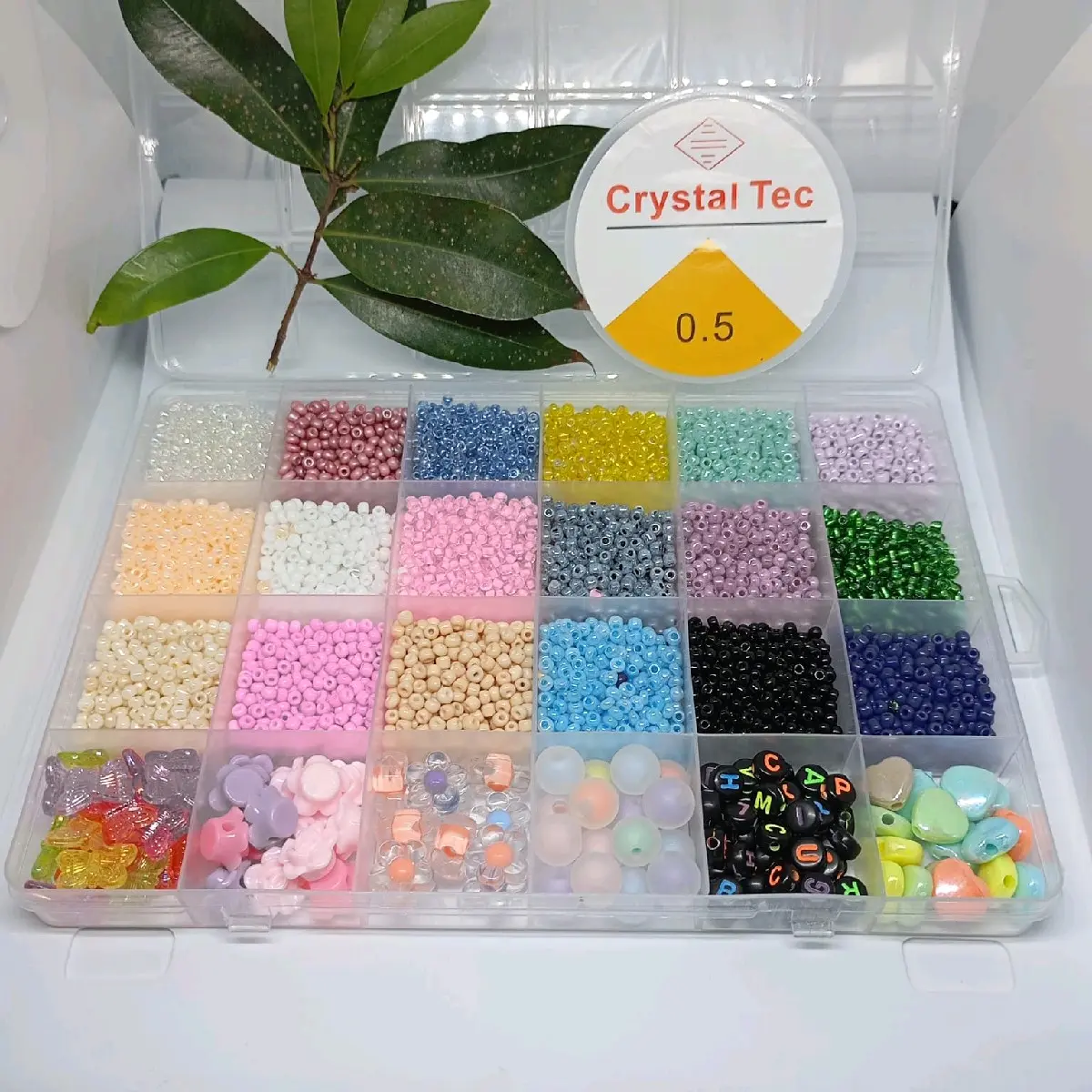 Manik pasir 8/0 3mm mix mote + senar elastis