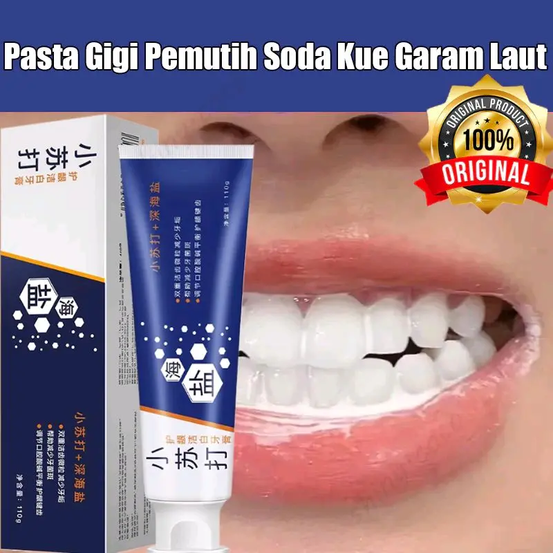 Pasta Gigi Baking Soda Kue Pemutih Perontok Karang Gigi Baking Soda Whitening Toothpaste 110g Pemutih Gigi Kuning Permanen Ampuh Viral di Pembersih Gigi Biar Putih Pencegah Gigi Berlubang Penghilang Noda Perawatan Gigi Nafas Segar