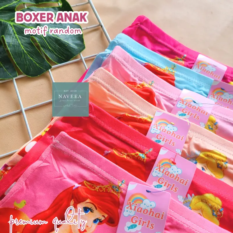 12pcs Cd Celana Dalam Boxer Anak Perempuan Motif Campur Lusinan Murah - NVA0668 5