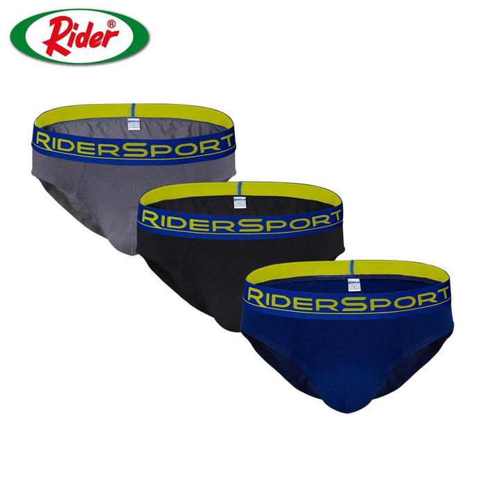 Gambar Rider Sport Brief - Celana Dalam Pria R761B isi 3 Pcs - Multiwarna, L - M dari Rider Authorized Palembang Kota Palembang 5 Tokopedia