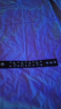 Product Review of 90s Fashion Punk Style Bracelet Personality PU Leather Three Rows Spikes Square Bracelets Bangle 2024 Party  Gift from ベ**リ 2
