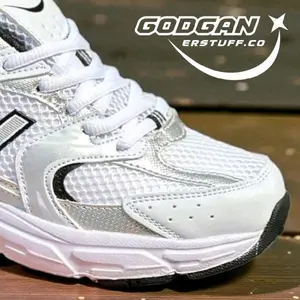 Sepatu Sneakers Unisex Olahraga N53o Silver Black | Good Material Quality