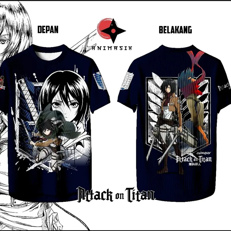 ANIMASIX - KAOS ANIME PART 2 S-XXXL CEWEK COWOK JAPAN UNISEX TSHIRT FULL PRINT 8