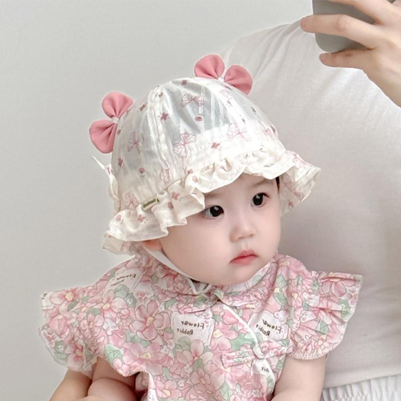  Mũ Bucket Phong Cách Công Chúa Bé Gái Thiết Kế Thắt Nơ Dễ Thương Thích Hợp Cho Mùa Xuân Và Mùa Hè Cho Em Bé Mũ Lưu Vực Ngoài Trời Che Nắng Mũ Panama 