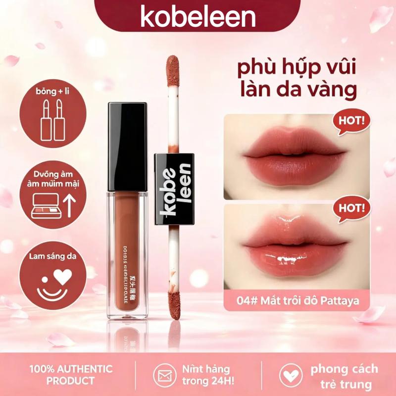 Son môi Kobeleen hai đầu – kết thúc bóng và lì, bền lâu, chống nước, tăng độ…