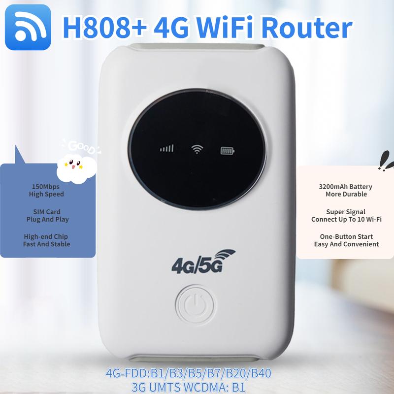 Product Introduction of Bộ định tuyến WiFi, H808 +, 150Mbps, 4G LTE, Bộ định tuyến Wifi bỏ túi Cầm Tay Điểm phát sóng di động, Modem không dây, Mở Khóa, Có Khe Cắm Thẻ Sim, Có Sẵn để sao chép, Hàng Có Sẵn để Thanh Toán Khi Nhận Hàng, [Thanh Toán Khi Nhận Hàng] 14