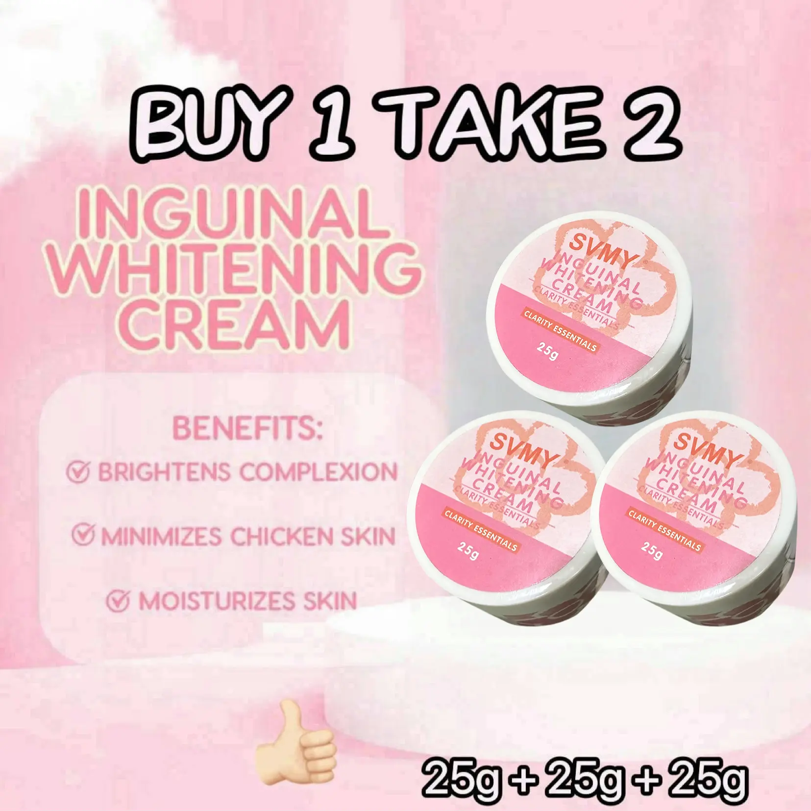 『BUY 1 TAKE 2』WINSHIP Inguinal Whitening Cream Intensified for Underarm Singit Butt Brightening Ideal for Daily Skin Care Regimen Safety Assured Dermatologist-Tested Formula Body Care Lotions Cosmetic Skin Repair