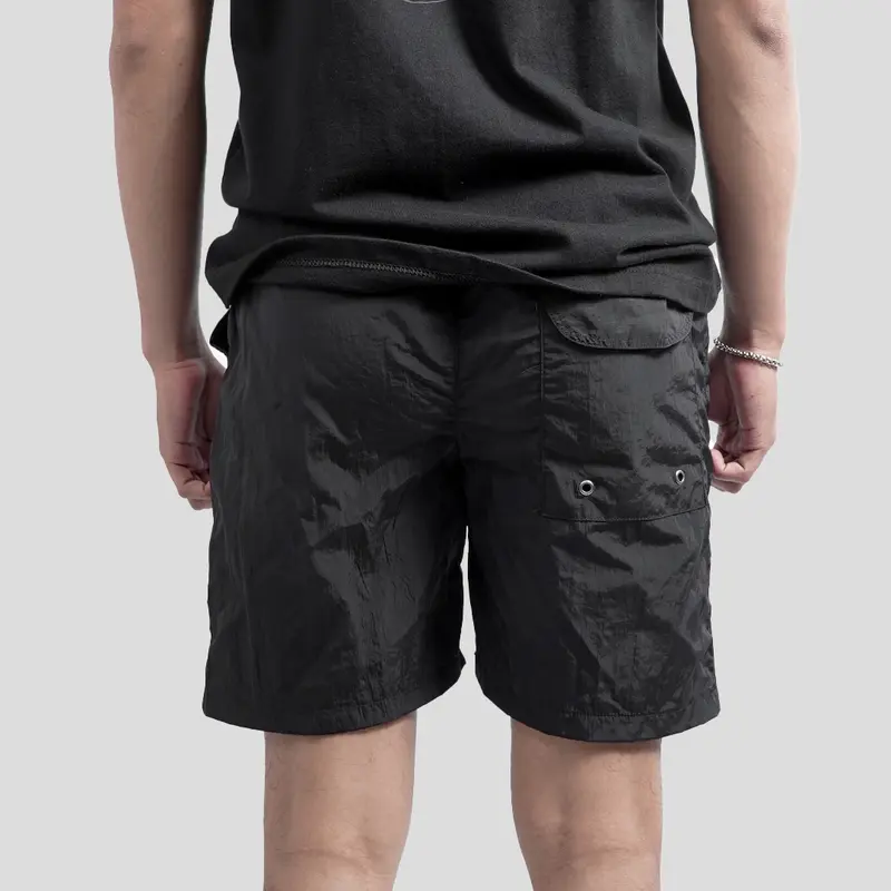 Prodigo * Boardshort Pria Bratan Motif 2 I Celana Pendek Pria I Celana Santai I Boardshort Crinckle I Short Pants Hitam 5