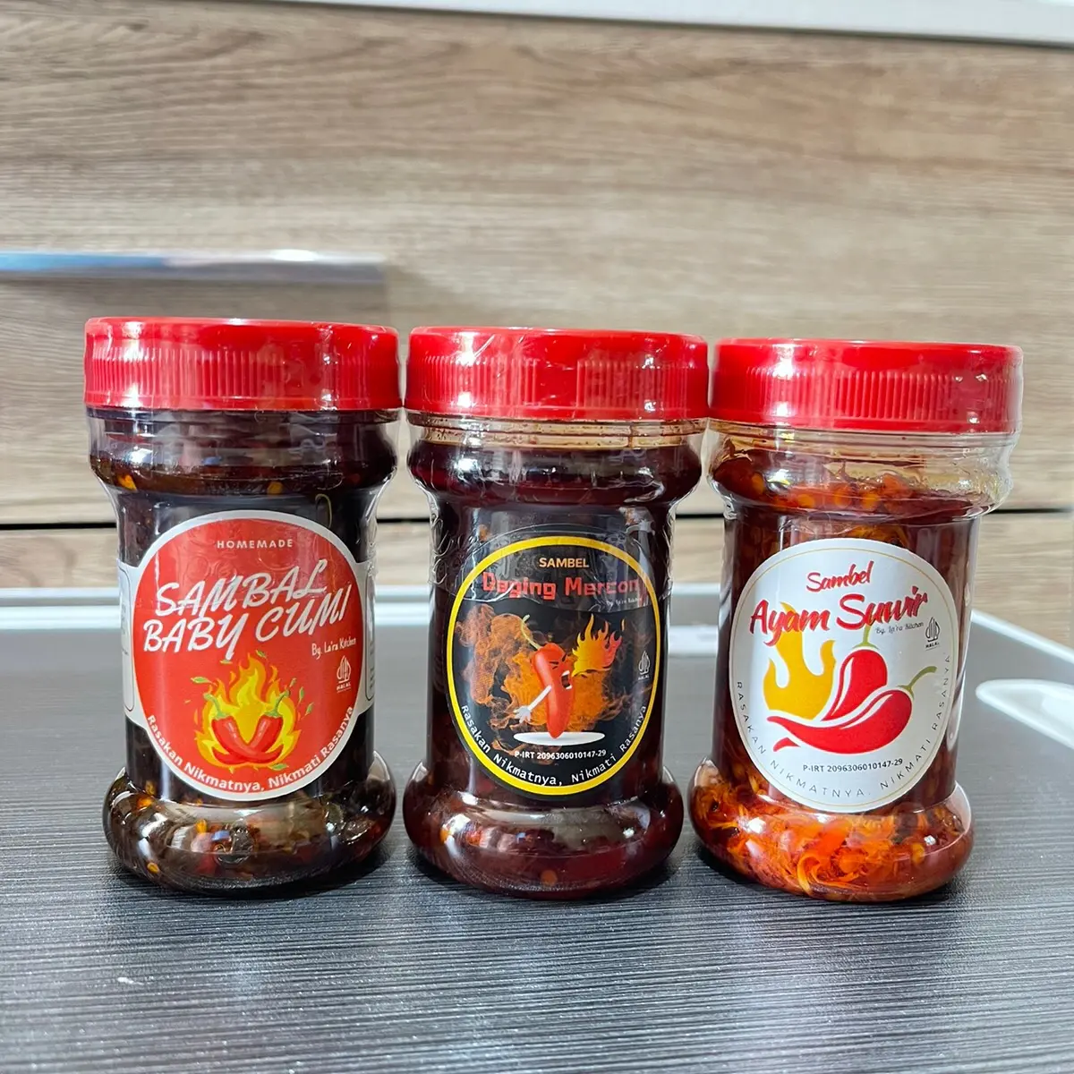 SAMBEL - Bundling 3 ( Baby Cumi, Ayam Suwir, Daginf Mercon )