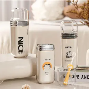 Tempat Botol Sikat Gigi Odol Sabun Cair Karakter Travel / Travel Toothbrush Toiletries Kit / Travel Kit Ultimate Travel Cup Plastik Abs