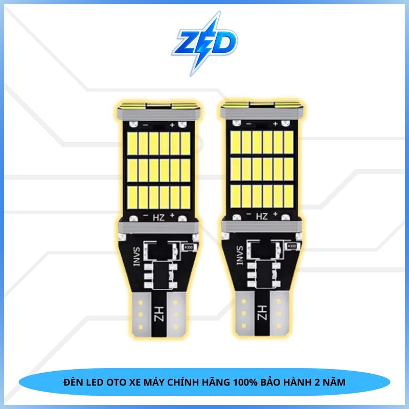 Đèn LED Xi nhan/Đèn Lùi Chân T15/T10 Cho Ô tô Xe máy Chíp 4014 Siêu sáng - 15W Phụ Tùng Đèn Pha